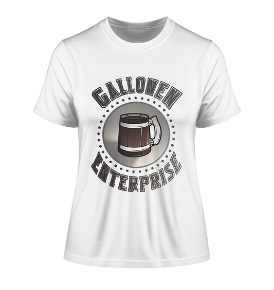 GallonEnterprise Logo (Brown) - Fitted Ladies Organic Shirt