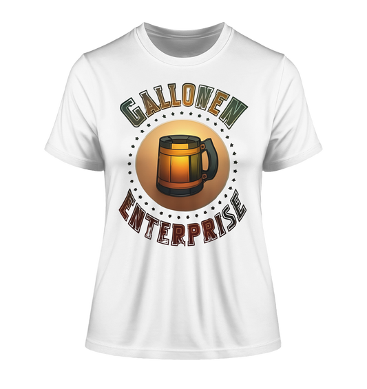 GallonenEnterprise Logo (Gold) - Fitted Ladies Organic Shirt