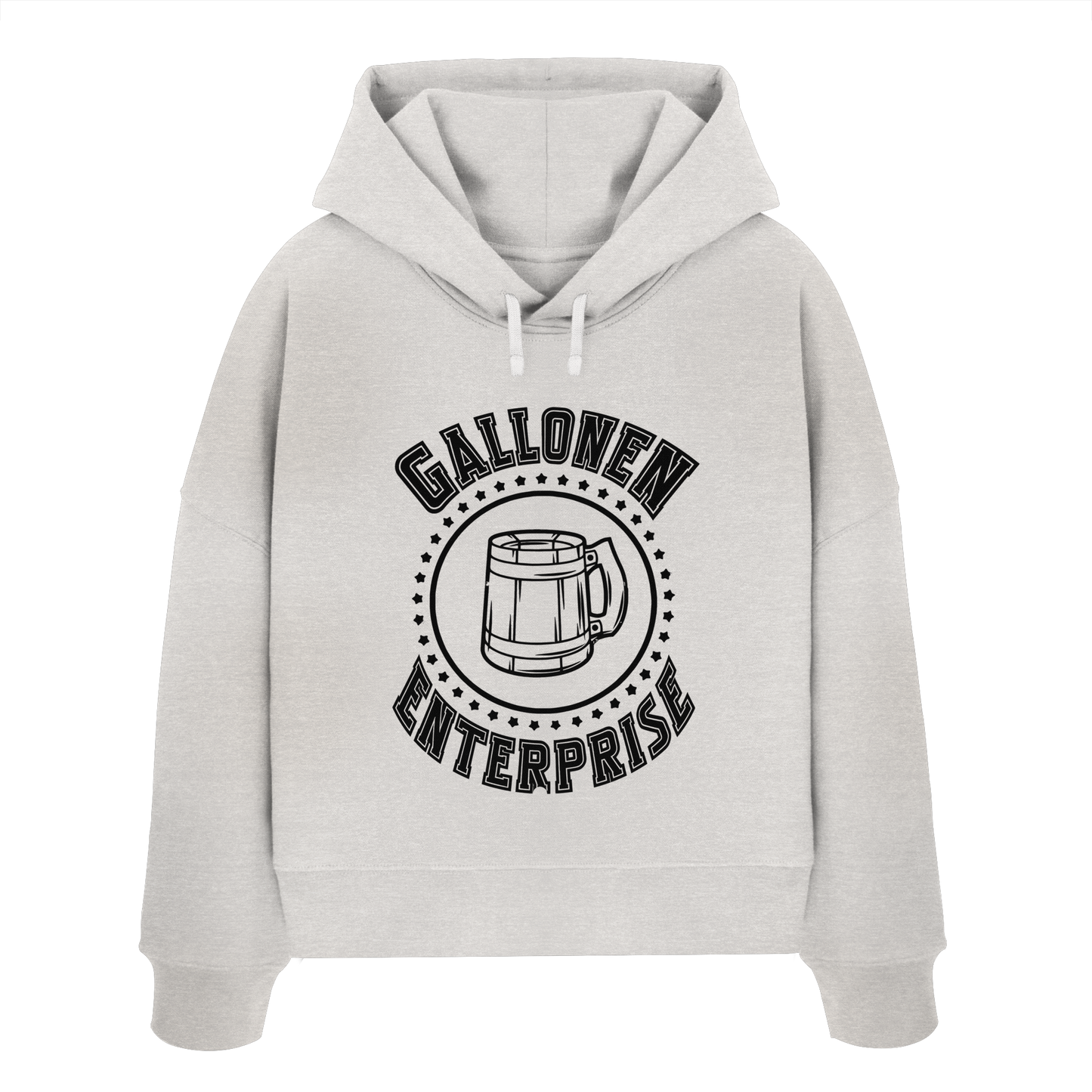 Gallonen Enterprise logo - Womens Organic Boxcut Hoodie