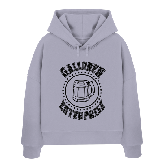 Gallonen Enterprise logo - Womens Organic Boxcut Hoodie