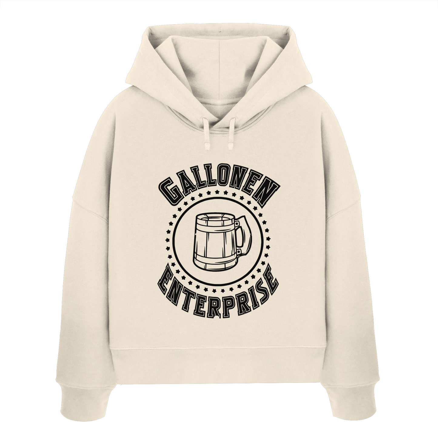 Gallonen Enterprise logo - Womens Organic Boxcut Hoodie